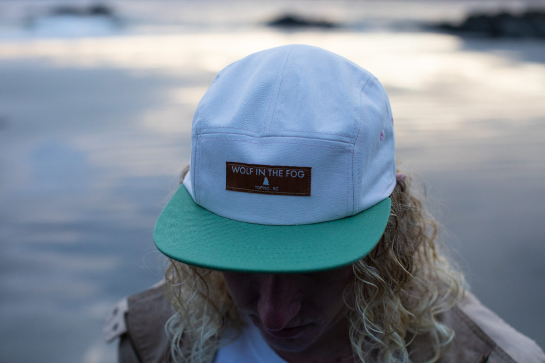5 Panel Hat in White and Green